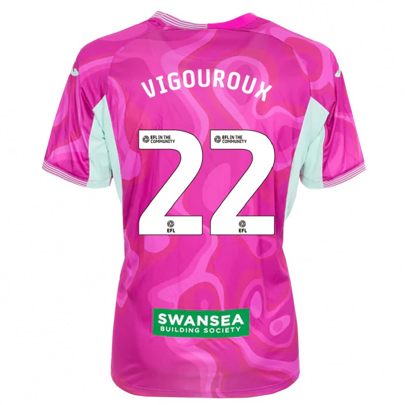 Danxen Dames Lawrence Vigouroux #22 Magenta Wit Keepersshirt 2025/26 T-Shirt België