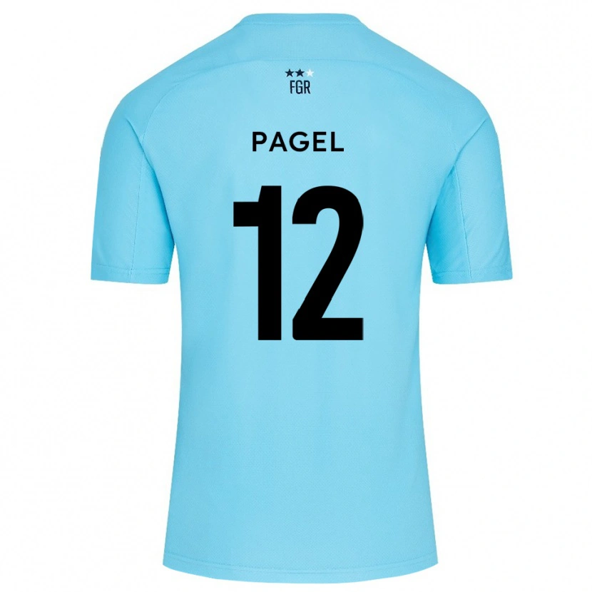 Danxen Dames Fiachra Pagel #12 Hemelsblauw Wit Keepersshirt 2025/26 T-Shirt België