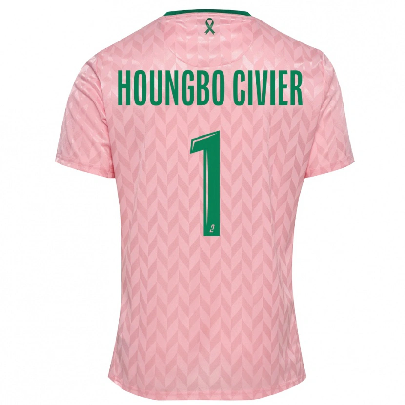 Danxen Dames Matéo Houngbo Civier #1 Roze Groen Keepersshirt 2025/26 T-Shirt België