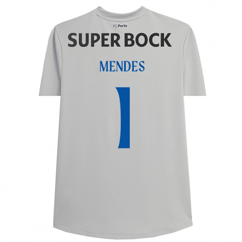 Danxen Dames Francisco Mendes #1 Lichtgrijs Zwart Keepersshirt 2025/26 T-Shirt België