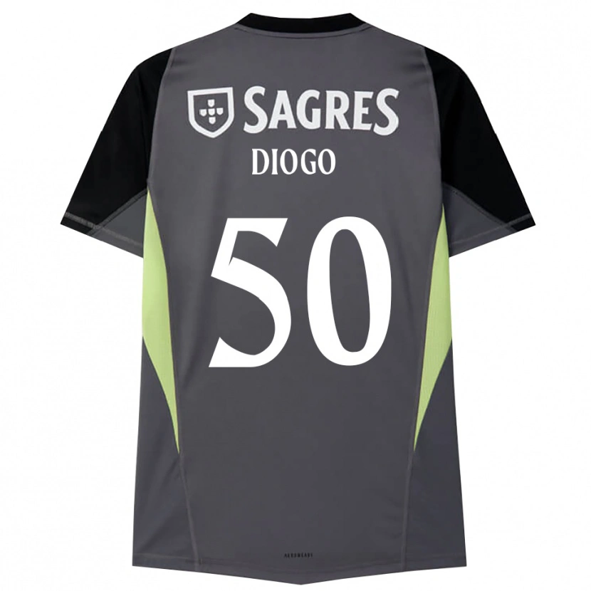 Danxen Dames Diogo Ferreira #50 Donkergrijs Zwart Keepersshirt 2025/26 T-Shirt België