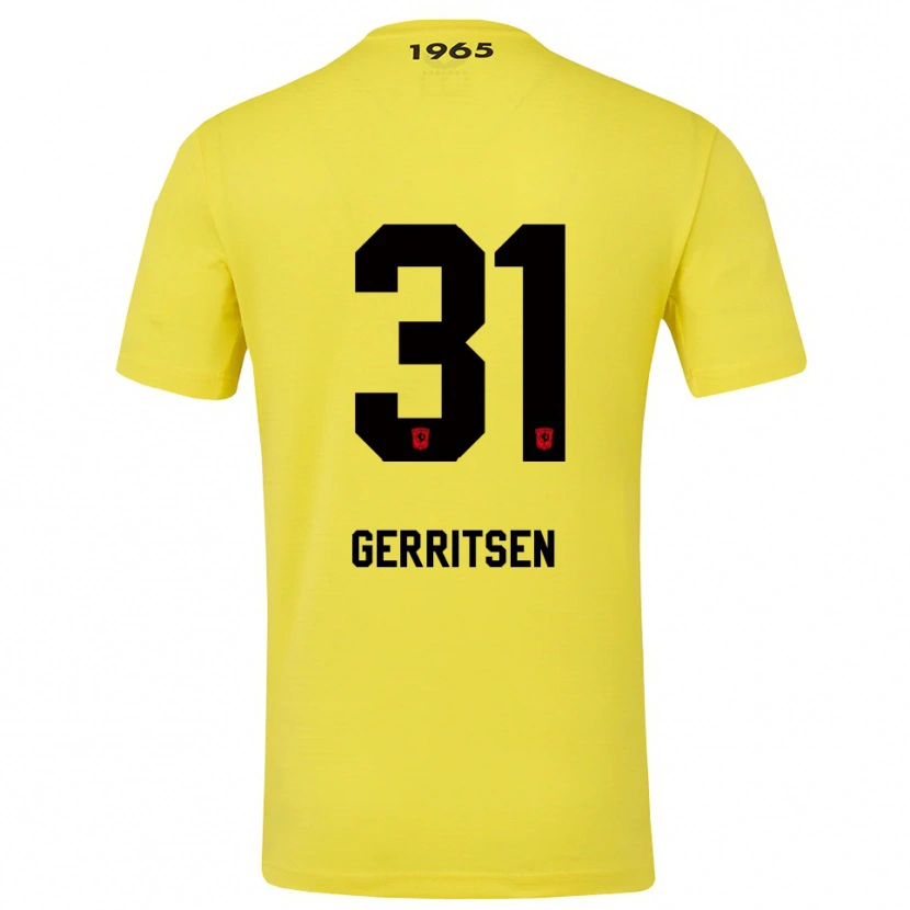 Danxen Dames Yannick Gerritsen #31 Geel Zwart Keepersshirt 2025/26 T-Shirt België