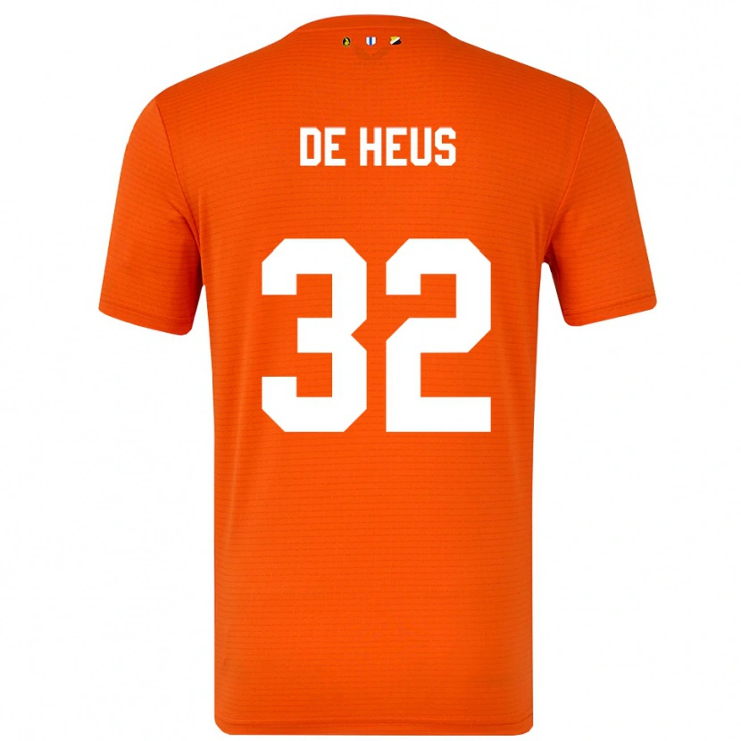 Danxen Dames Loïs De Heus #32 Oranje Zwart Keepersshirt 2025/26 T-Shirt België