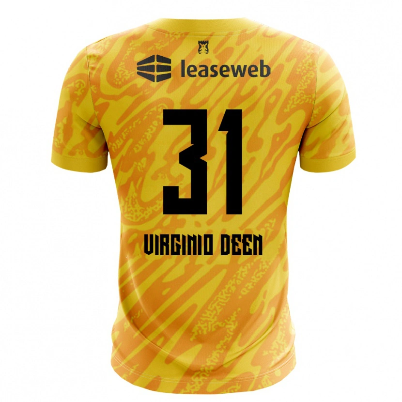 Danxen Dames Daniël Virginio Deen #31 Oranje Geel Zwart Keepersshirt 2025/26 T-Shirt België