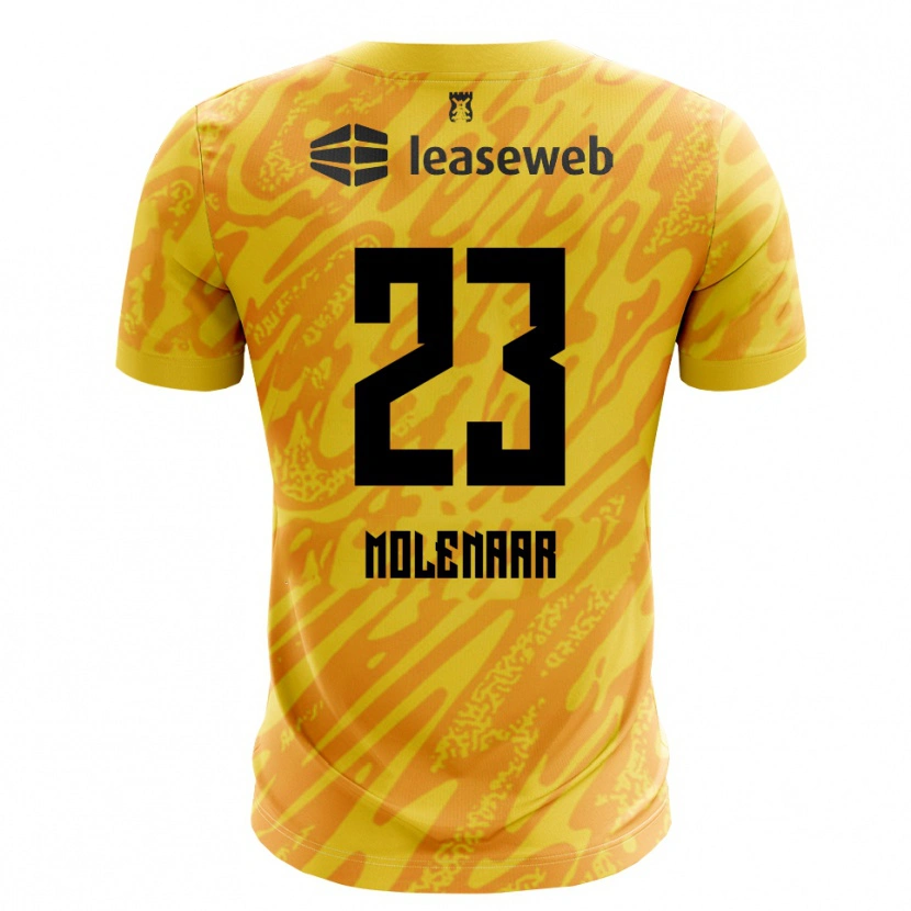 Danxen Dames Finn Molenaar #23 Oranje Geel Zwart Keepersshirt 2025/26 T-Shirt België