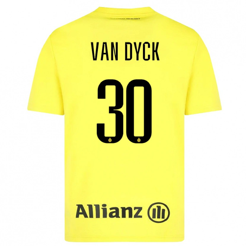 Danxen Dames Nell Van Dyck #30 Geel Zwart Keepersshirt 2025/26 T-Shirt België