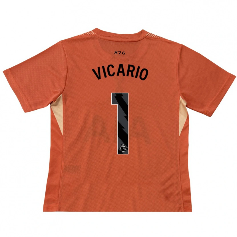 Danxen Dames Guglielmo Vicario #1 Oranje Zwart Keepersshirt 2025/26 T-Shirt België