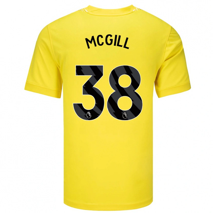 Danxen Dames Tom McGill #38 Geel Zwart Keepersshirt 2025/26 T-Shirt België