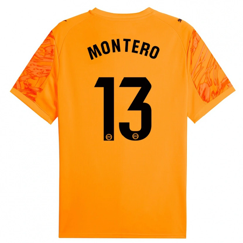 Danxen Dames Rubén Montero #13 Oranje Zwart Keepersshirt 2025/26 T-Shirt België