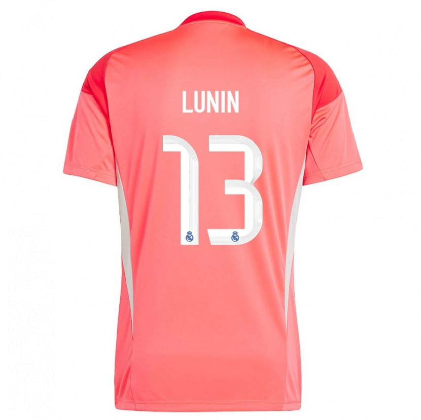 Danxen Dames Andriy Lunin #13 Oranjerood Wit Keepersshirt 2025/26 T-Shirt België