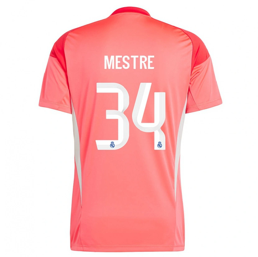 Danxen Dames Sergio Mestre #34 Oranjerood Wit Keepersshirt 2025/26 T-Shirt België