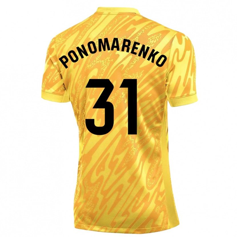Danxen Dames Borys Ponomarenko #31 Geel Zwart Keepersshirt 2025/26 T-Shirt België