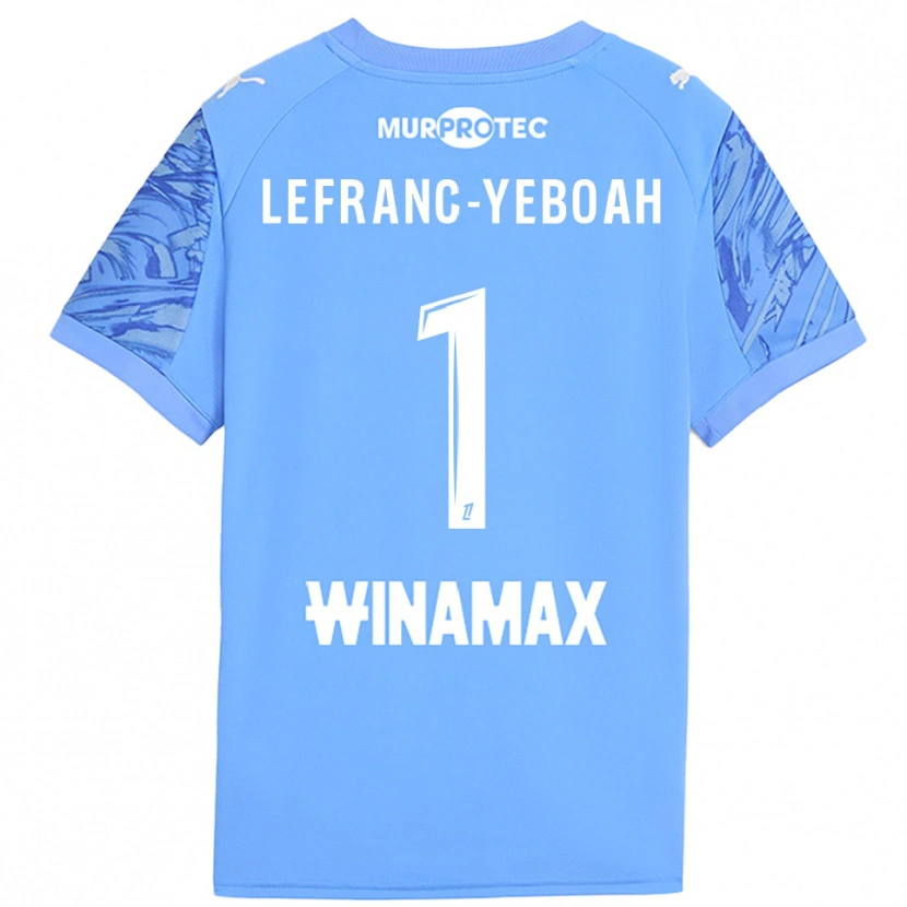 Danxen Dames Daïvy Lefranc-Yeboah #1 Lichtblauw Wit Keepersshirt 2025/26 T-Shirt België