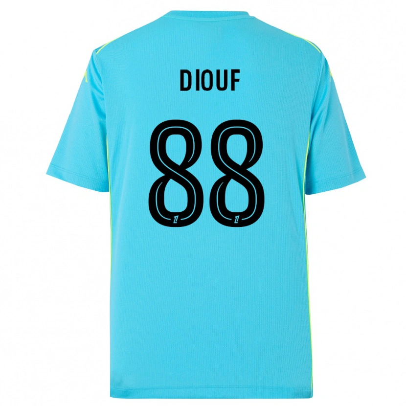 Danxen Dames Yehvann Diouf #88 Hemelsblauw Zwart Keepersshirt 2025/26 T-Shirt België