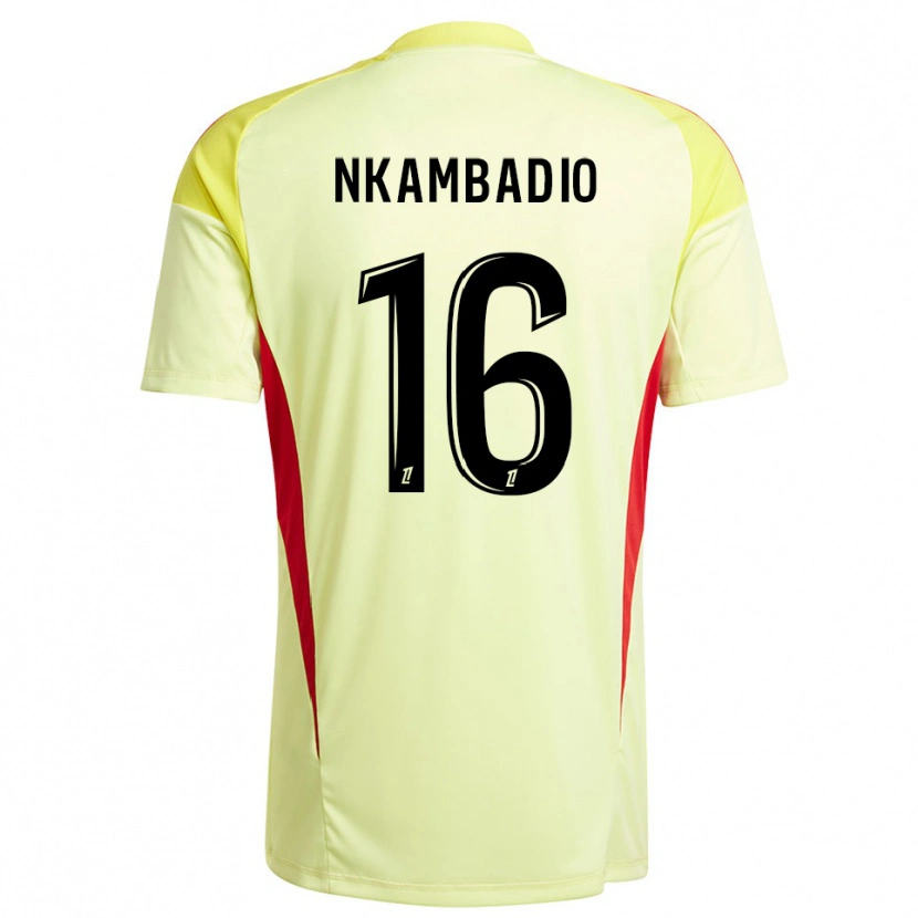 Danxen Dames Obed Nkambadio #16 Licht Geel Zwart Keepersshirt 2025/26 T-Shirt België