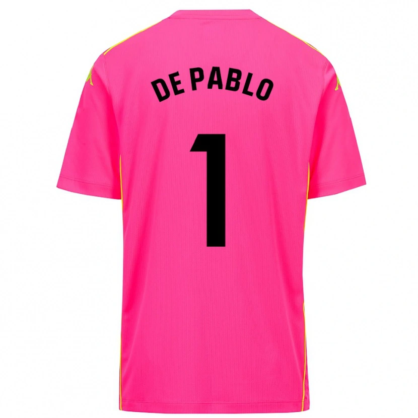 Danxen Dames Álvaro de Pablo #1 Diep Roze Zwart Keepersshirt 2025/26 T-Shirt België