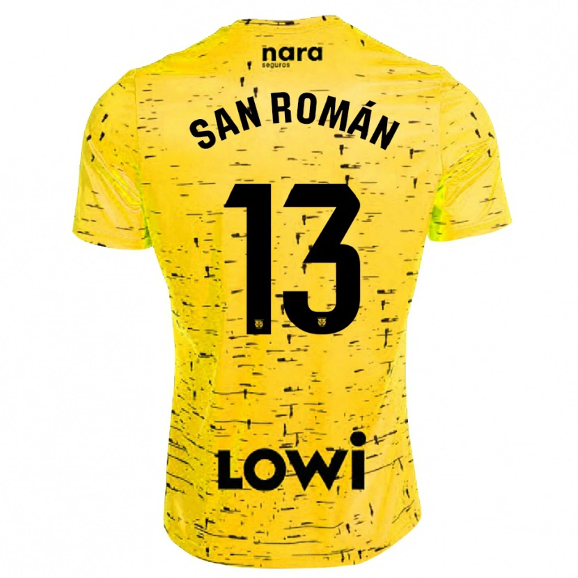 Danxen Dames Miguel San Román #13 Geel Zwart Keepersshirt 2025/26 T-Shirt België