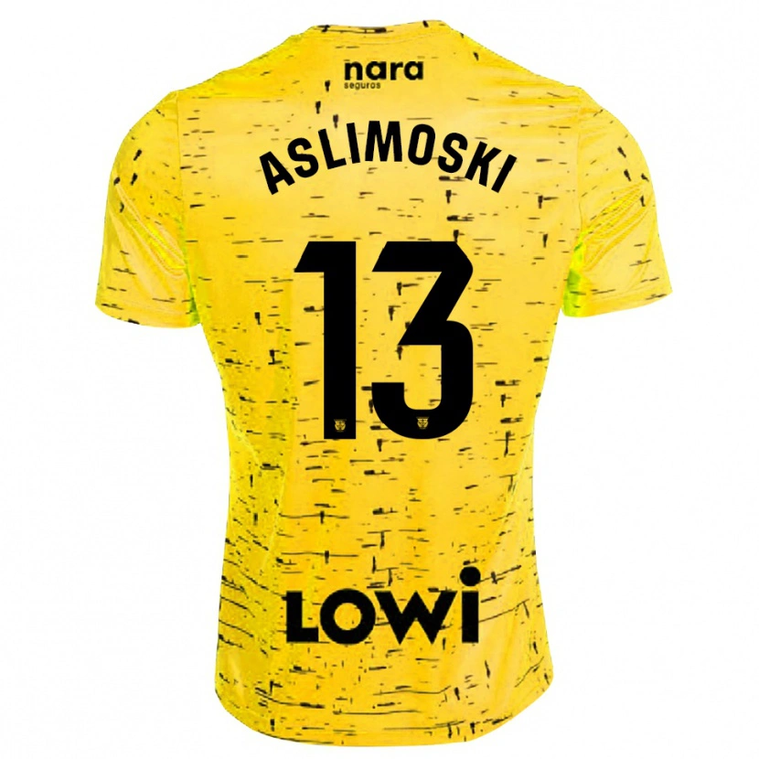 Danxen Dames Tomme Aslimoski #13 Geel Zwart Keepersshirt 2025/26 T-Shirt België