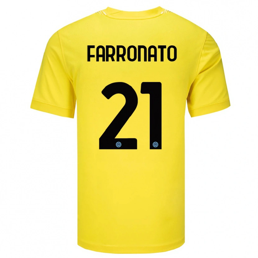 Danxen Dames Matteo Farronato #21 Licht Geel Zwart Keepersshirt 2025/26 T-Shirt België
