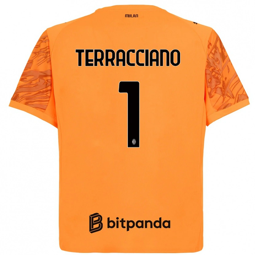 Danxen Dames Pietro Terracciano #1 Oranje Geel Zwart Keepersshirt 2025/26 T-Shirt België