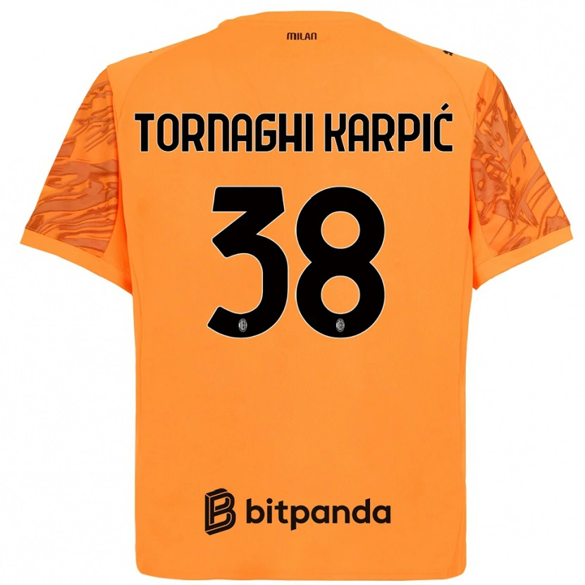 Danxen Dames Lavinia Tornaghi Karpić #38 Oranje Geel Zwart Keepersshirt 2025/26 T-Shirt België
