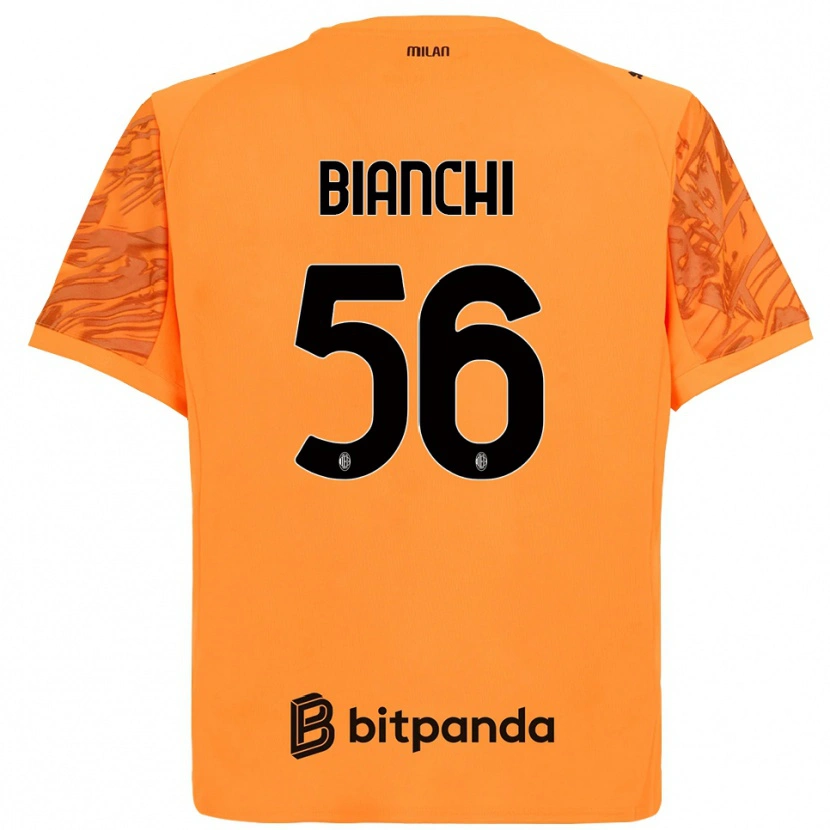 Danxen Dames Alessandro Bianchi #56 Oranje Geel Zwart Keepersshirt 2025/26 T-Shirt België