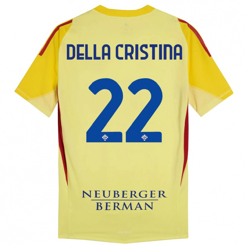 Danxen Dames Stefano Della Cristina #22 Licht Geel Zwart Keepersshirt 2025/26 T-Shirt België