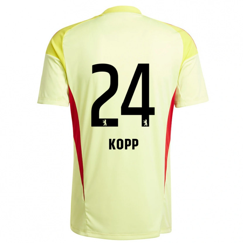 Danxen Dames Marvin Kopp #24 Licht Geel Zwart Keepersshirt 2025/26 T-Shirt België