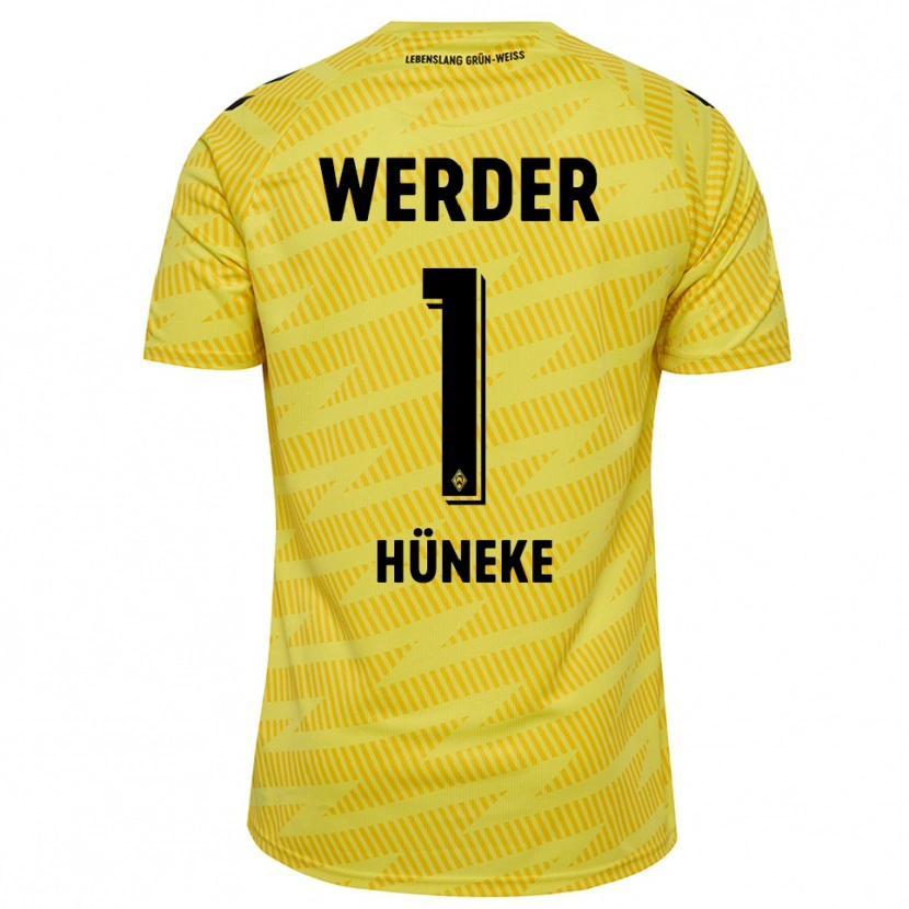 Danxen Dames Win Hüneke #1 Geel Zwart Keepersshirt 2025/26 T-Shirt België