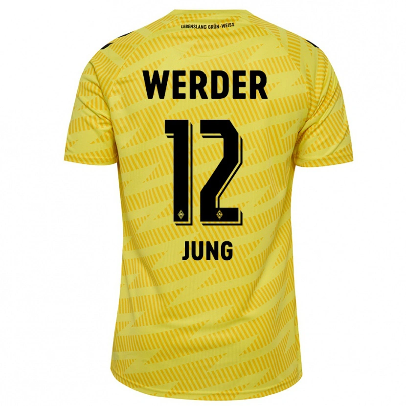 Danxen Dames Hugo Jung #12 Geel Zwart Keepersshirt 2025/26 T-Shirt België
