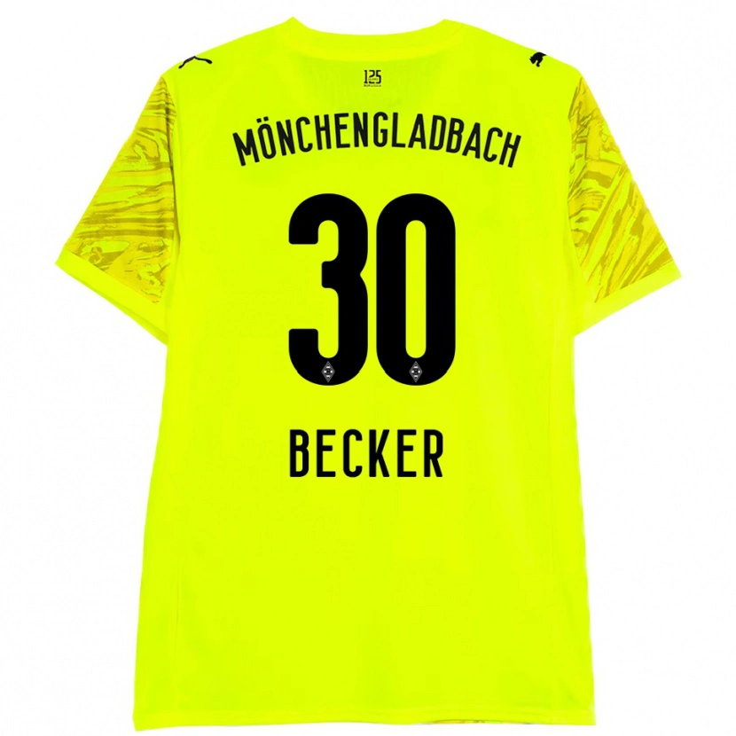 Danxen Dames Benjamin Becker #30 Geel Zwart Keepersshirt 2025/26 T-Shirt België