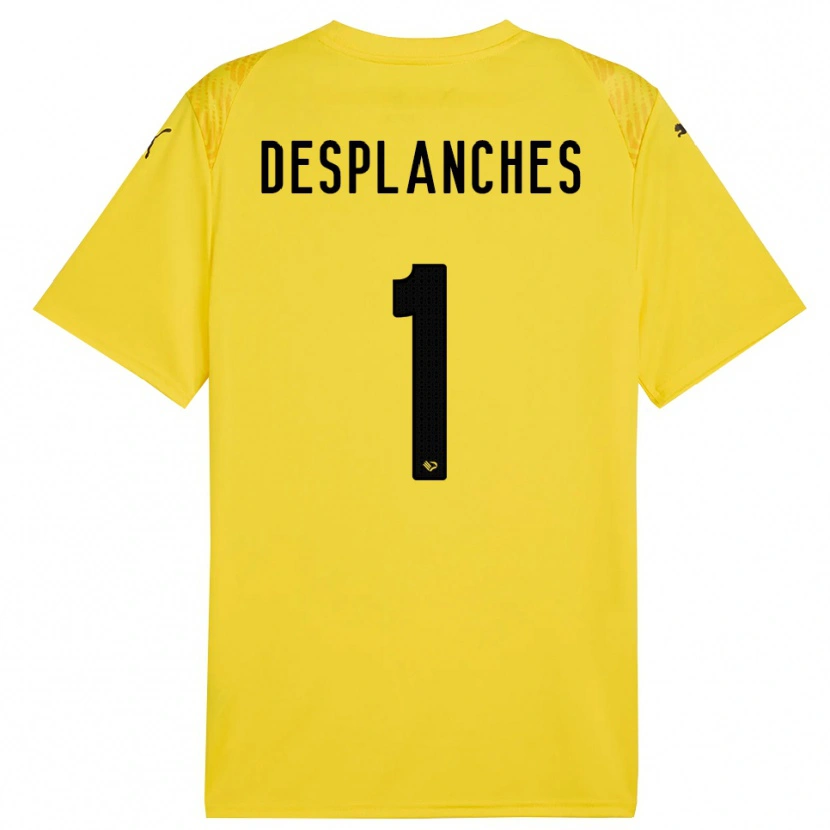 Danxen Dames Sebastiano Desplanches #1 Geel Zwart Keepersshirt 2025/26 T-Shirt België