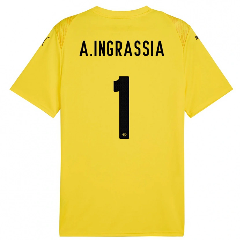 Danxen Dames Antonio Ingrassia #1 Geel Zwart Keepersshirt 2025/26 T-Shirt België