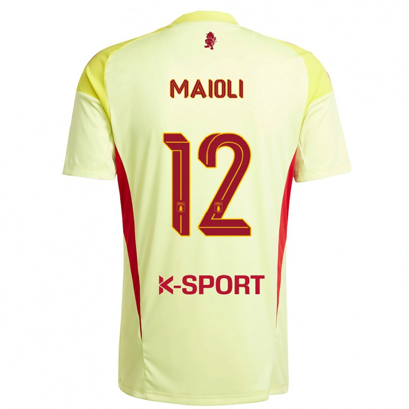 Danxen Dames Francesco Maioli #12 Licht Geel Rood Keepersshirt 2025/26 T-Shirt België