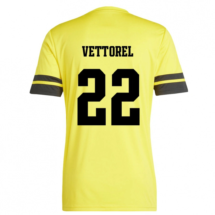 Danxen Dames Thomas Vettorel #22 Geel Zwart Keepersshirt 2025/26 T-Shirt België