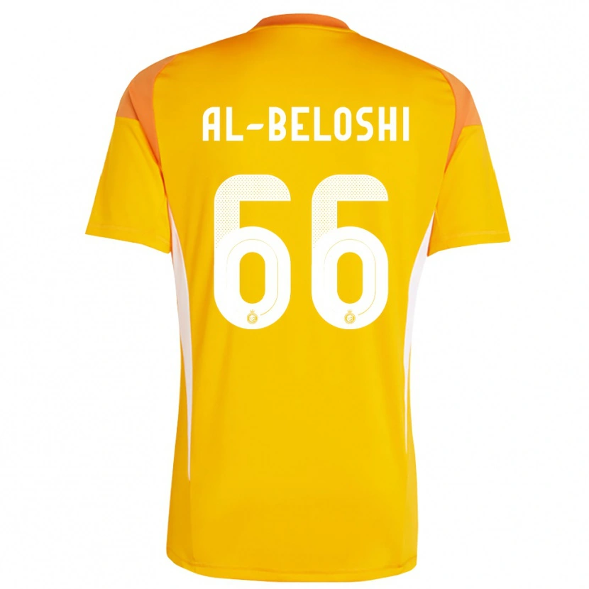 Danxen Dames Reem Al-Beloshi #66 Oranje Geel Wit Keepersshirt 2025/26 T-Shirt België