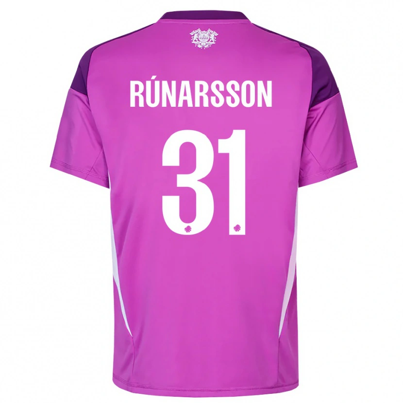 Danxen Dames Rúnar Alex Rúnarsson #31 Lila Paars Wit Keepersshirt 2025/26 T-Shirt België