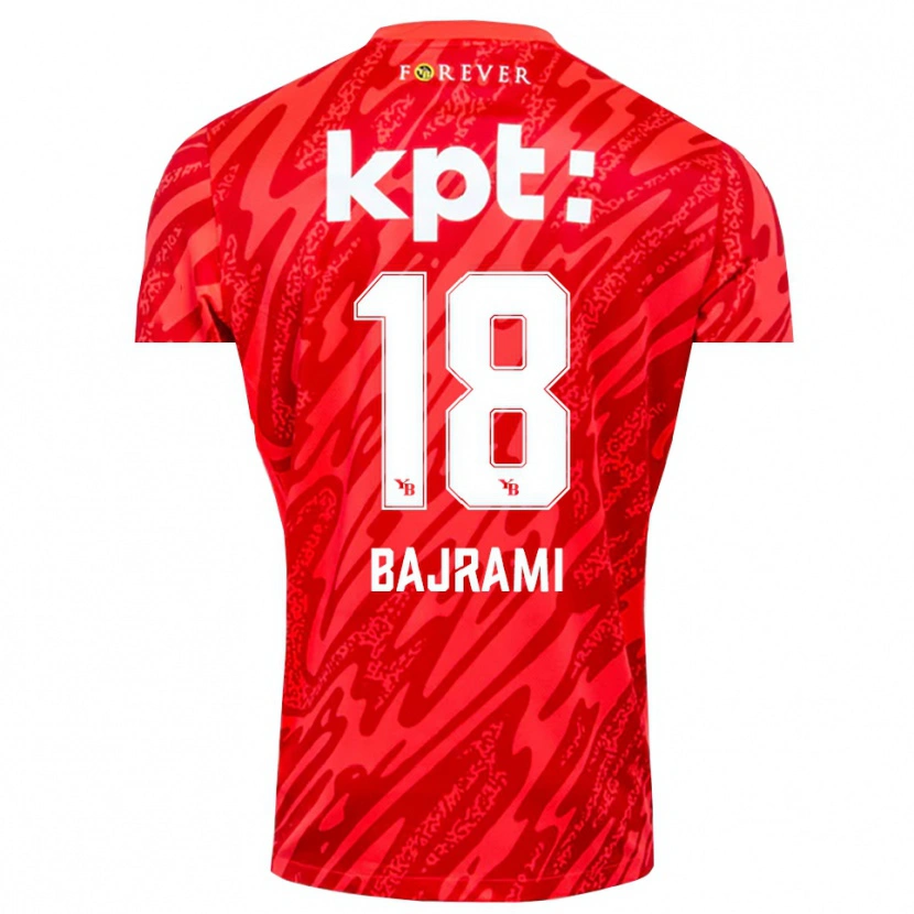 Danxen Dames Ardian Bajrami #18 Rood Wit Keepersshirt 2025/26 T-Shirt België