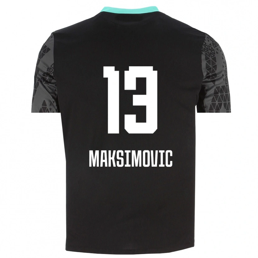 Danxen Dames Filip Maksimovic #13 Dim Grijs Zwart Keepersshirt 2025/26 T-Shirt België