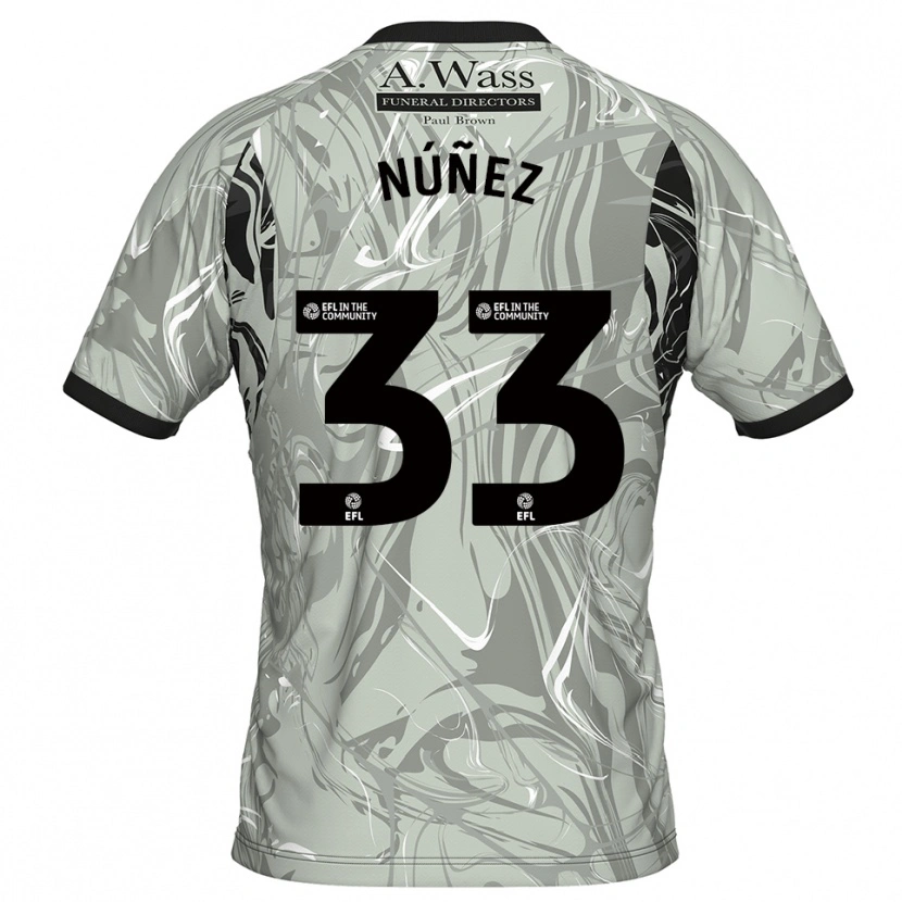 Danxen Dames Anthony Núñez #33 Lichtgrijs Zwart Keepersshirt 2025/26 T-Shirt België