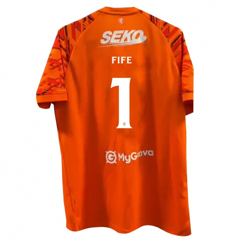 Danxen Dames Jenna Fife #1 Oranje Wit Keepersshirt 2025/26 T-Shirt België