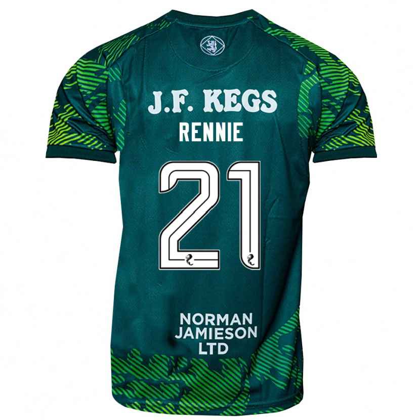 Danxen Dames Beth Rennie #21 Groen Wit Keepersshirt 2025/26 T-Shirt België