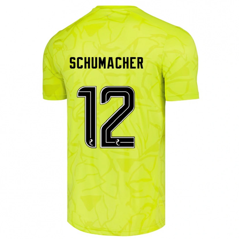 Danxen Dames Noa Schumacher #12 Geel Zwart Keepersshirt 2025/26 T-Shirt België