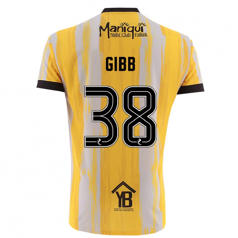 Danxen Dames Thomas Gibb #38 Geel Zwart Keepersshirt 2025/26 T-Shirt België