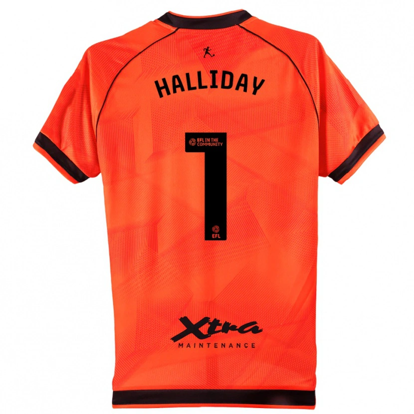 Danxen Dames Joel Halliday #1 Oranje Zwart Keepersshirt 2025/26 T-Shirt België