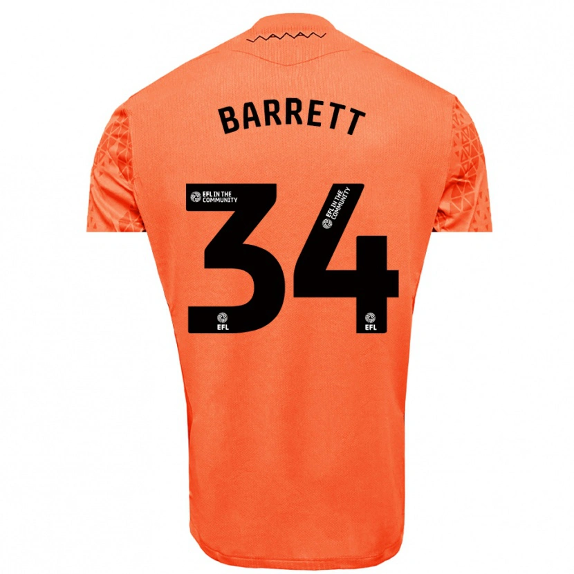 Danxen Dames Killian Barrett #34 Oranje Zwart Keepersshirt 2025/26 T-Shirt België