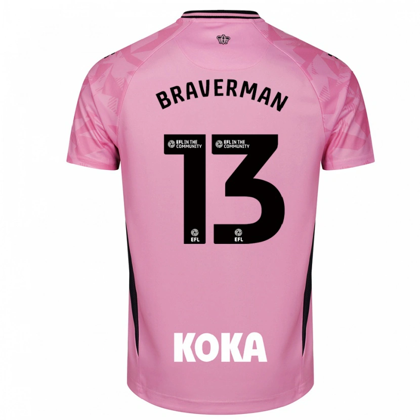Danxen Dames Zack Braverman #13 Licht Roze Zwart Keepersshirt 2025/26 T-Shirt België