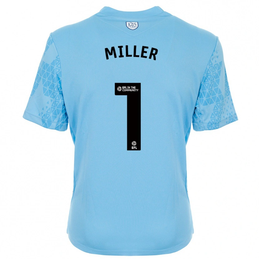 Danxen Dames Anna Miller #1 Hemelsblauw Zwart Keepersshirt 2025/26 T-Shirt België
