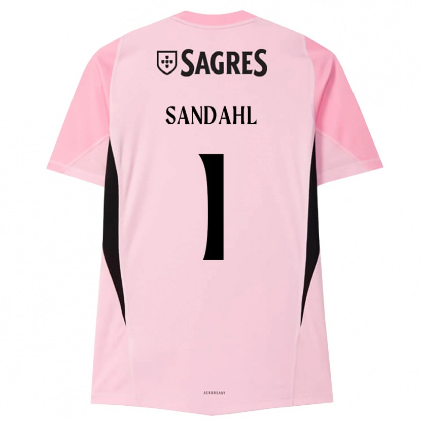 Danxen Dames Alexander Sandahl #1 Roze Zwart Keepersshirt 2025/26 T-Shirt België