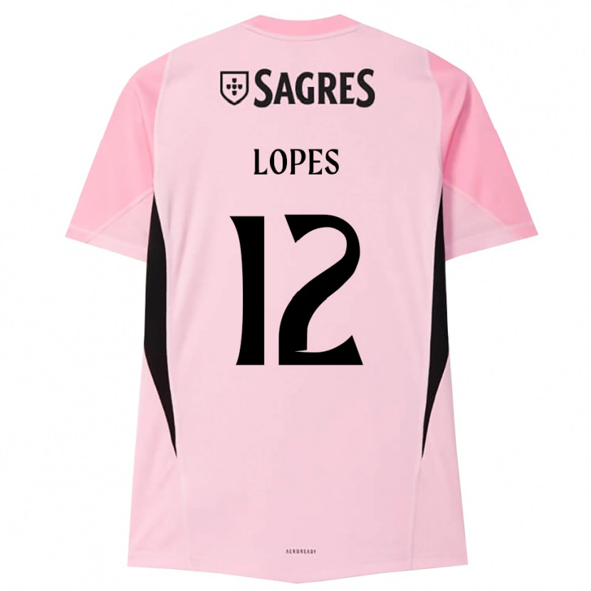 Danxen Dames Leonardo Lopes #12 Roze Zwart Keepersshirt 2025/26 T-Shirt België